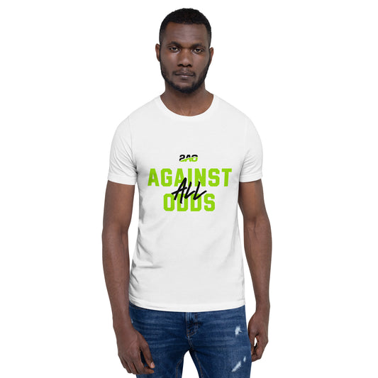 2AO Neon Green & Black "Succeed Anyway" White Unisex t-shirt